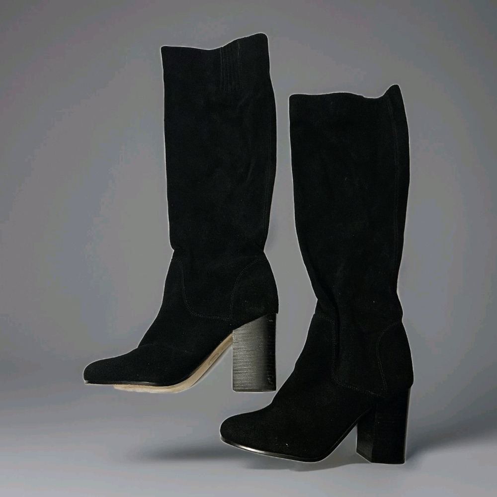 Michael Kors Suede High Boot Black‎ Size 8M Women's